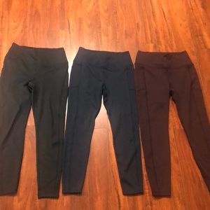 SPYDER ACTIVE fleece lined leggings bundle of 3